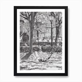 The Light In The Park Art Print