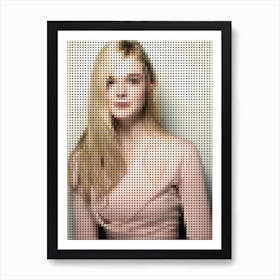 Elle Fanning In Style Dots Art Print