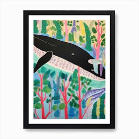 Maximalist Animal Painting Humpback Whale 3 Art Print