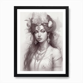 Beautiful Woman Art Print