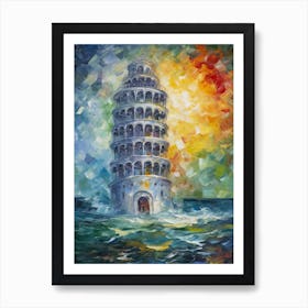 Tower Of Pisa Monet Style 1 Art Print