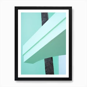 Pastel Art Deco Architecture Palm Art Print 1 Art Print