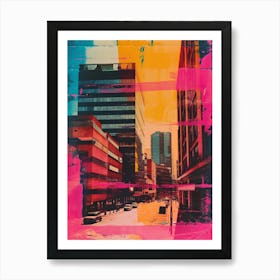 Leeds Retro Polaroid Inspired 2 Art Print