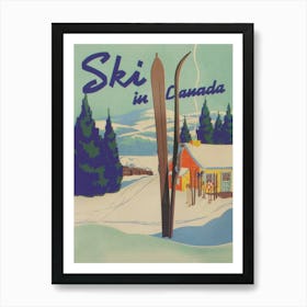 Ski In Canada Vintage Ski Poster 2 Poster