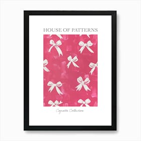 Pink And White Bows 2 Pattern Poster Art Print