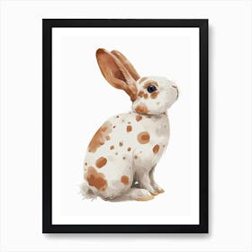 English Spot Rabbit Kids Illustration 4 Art Print