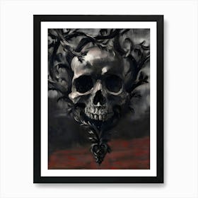 Skull And Vines Art Print