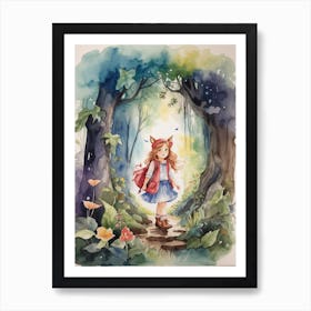 Little Fox In The Woods Art Print