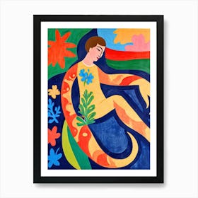 Woman Laying Down Art Print