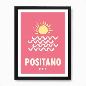 Positano, Italy, Graphic Style Poster 3 Art Print