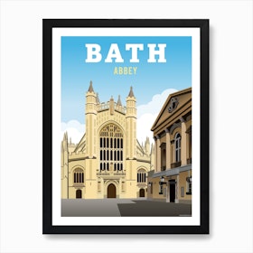 Bath Abbey Cathedral Pump Room Art Print