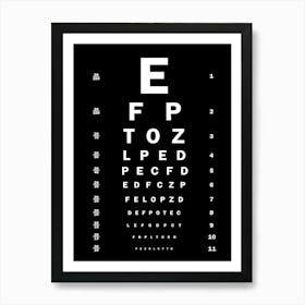 Eye Doctor Black Art Print