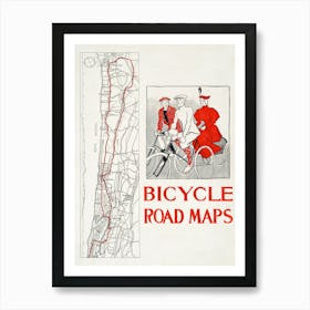 Bicycle Road Maps (1896), Edward Penfield Art Print