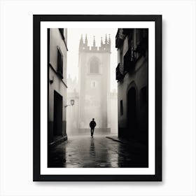 Valladolid, Spain, Black And White Analogue Photography 4 Art Print