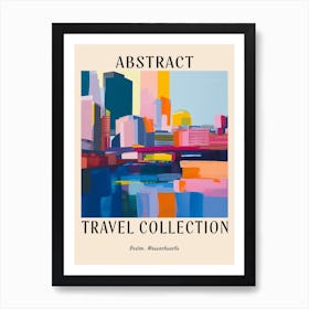 Abstract Travel Collection Poster Boston Massachusetts 1 Art Print