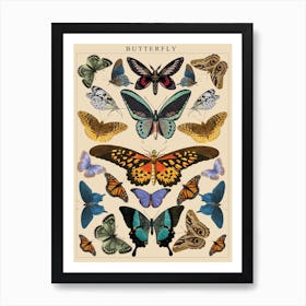 Vintage Butterfly Print Art Print