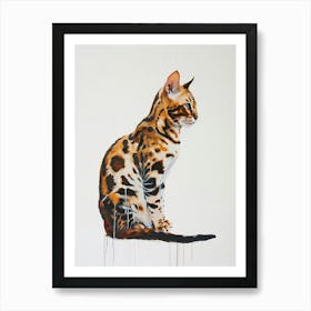 Bengal Cat Painting 1 Art Print