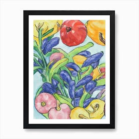 Plantain 1vintage Sketch Fruit Art Print