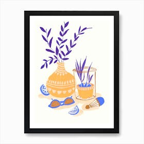 Olives Plant And Badminton Art Print