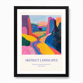 Colourful Abstract Bohemian Switzerland National Park Czech Republic 2 Poster Blue Art Print