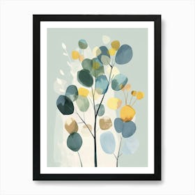 Eucalyptus Tree Illustration Flat 2 Art Print