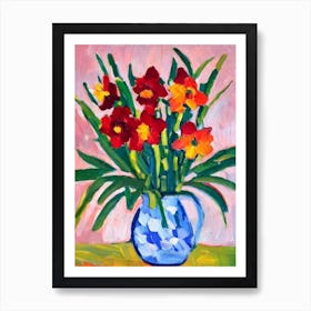 Flowers  Matisse Style Flower Art Print