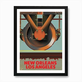 New Orleans Los Angeles Railroad Art Print