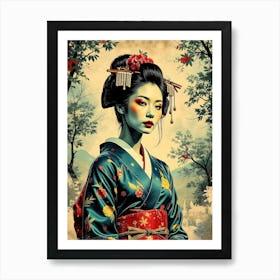 Geisha Portrait Póster