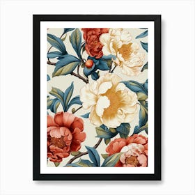 Peony Wallpaper 1 Art Print