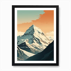 Mount Everest 2 Hiking Trail Landscape Art Print