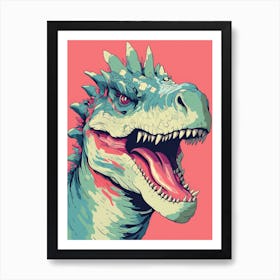 Colourful Dinosaur Carnotaurus 1 Art Print