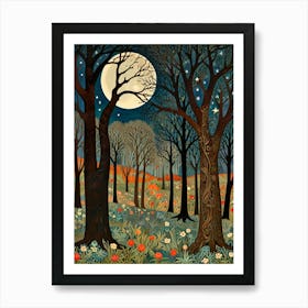 William Morris Moonlight In The Woods 21 Poster