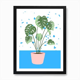 Terrazzo Potted Plant Art Print