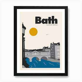 Bath City Print (Grey) Art Print