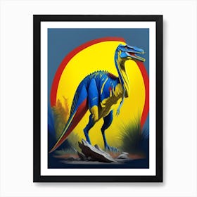 Suchomimus Tenerensis 1 Primary Colours Dinosaur Art Print
