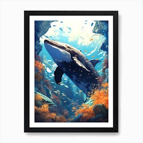 Whales In The Ocean Art Print