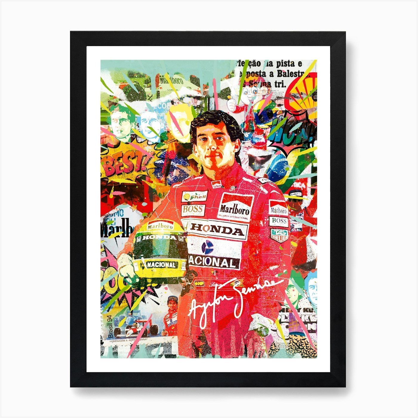 Senna do Brasil Art Print Framed Wall Art Poster Canvas Print Picture - Picture 2 of 4
