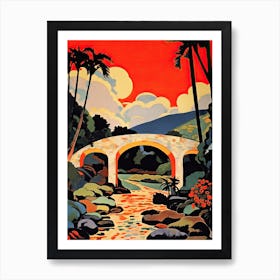 El Ferdan Railway Bridge Egypt Colourful 3 Art Print