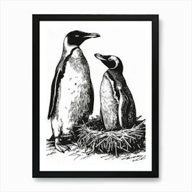 Emperor Penguin Nesting 4 Art Print