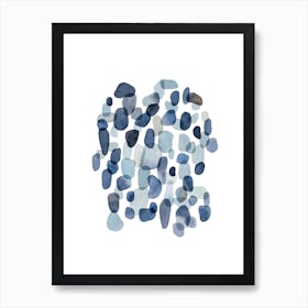 Blue Sea Glass Art Print