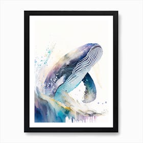 Southern Right Whale Storybook Watercolour  (3) Art Print