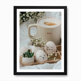 Love, Coffee And Eggs Art Print