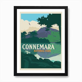 Connemara National Park Travel Poster Art Print