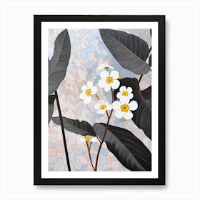 Flower Illustration Forget Me Not Flower 5 Art Print