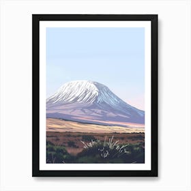 Mount Monadnock Usa Color Line Drawing (4) Art Print