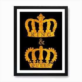 GOLD CROWNS  Art Print