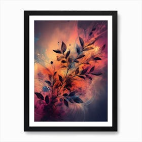 Abstract Leaves Painting 2 Art Print