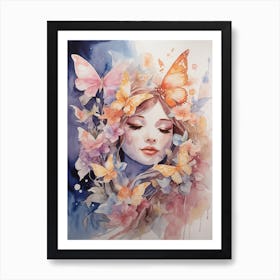 Butterfly Girl Art Print