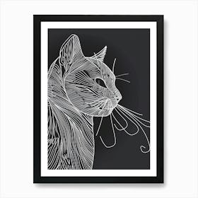 Exotic Shorthair Cat Minimalist Illustration 4 Art Print