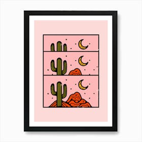 Pink Desert Rose Printable Poster, Cowgirl Wall Art, Western Decor, Vintage Cowgirl Print, Pink Desert, Rodeo Gift For Her Art Print